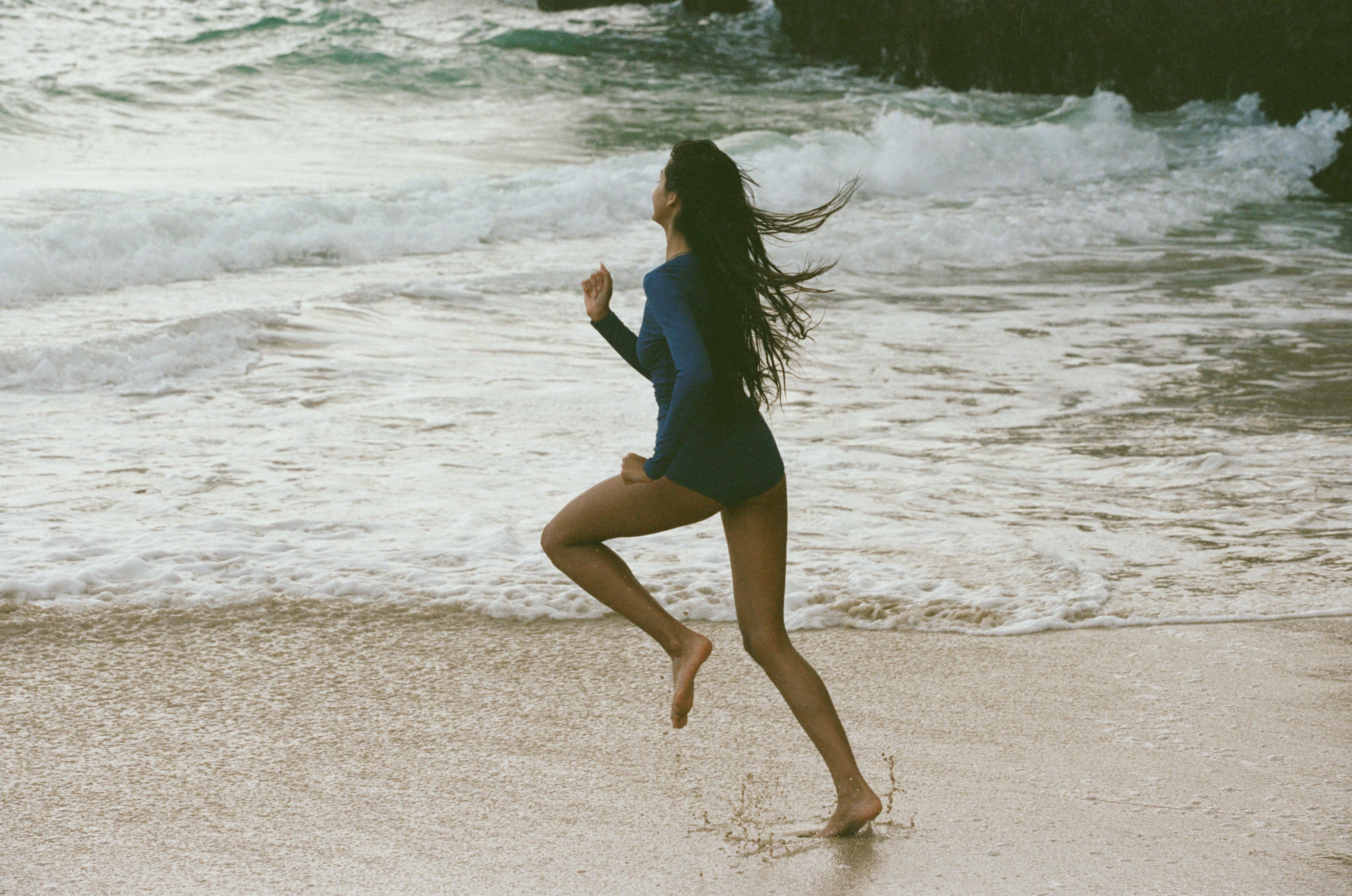 Poppler | Crop Rashguard - Ocean Rib | Sustainable Swimwear