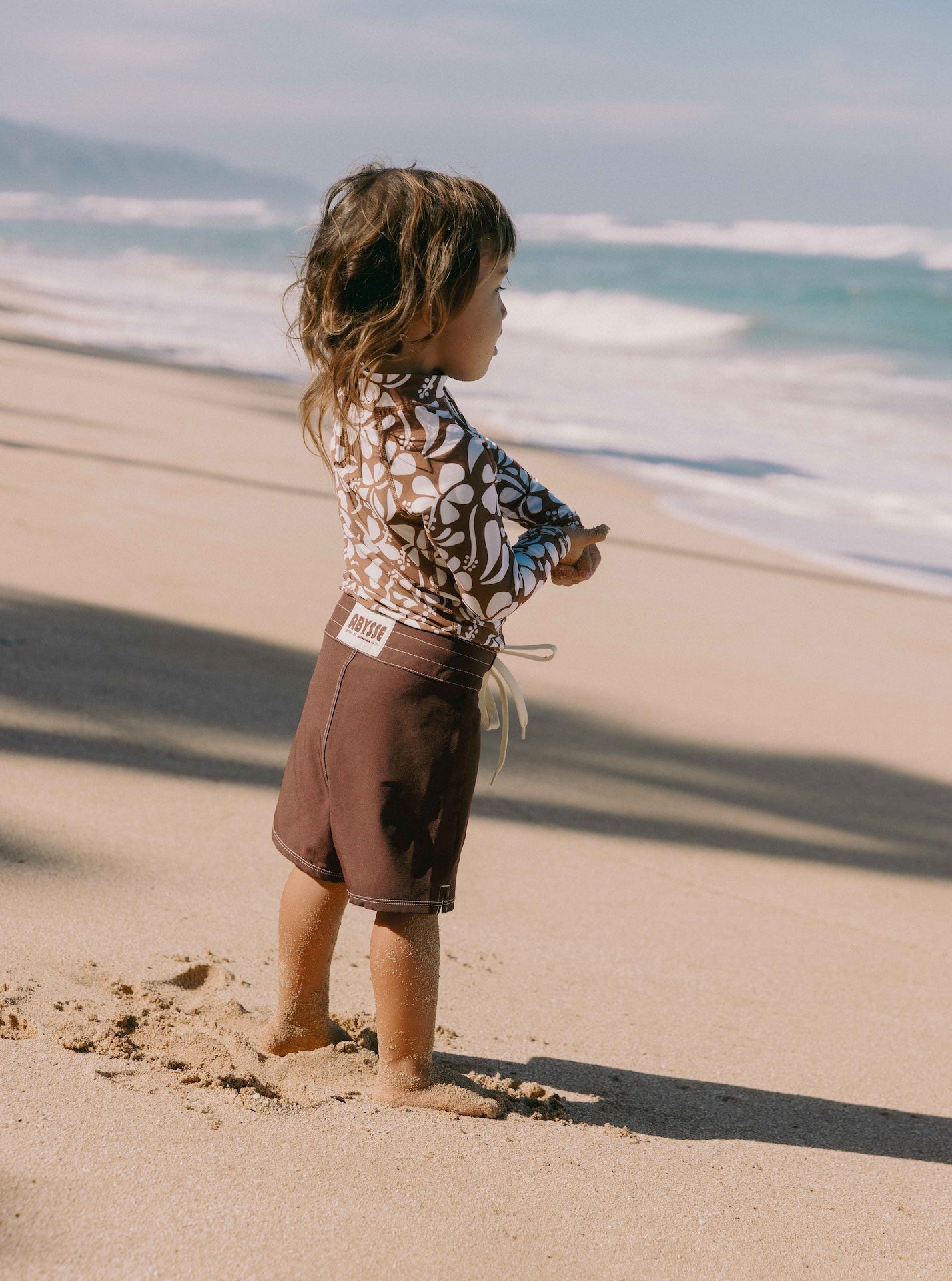 Sunny Rash Guard Mini - Lei Brown
