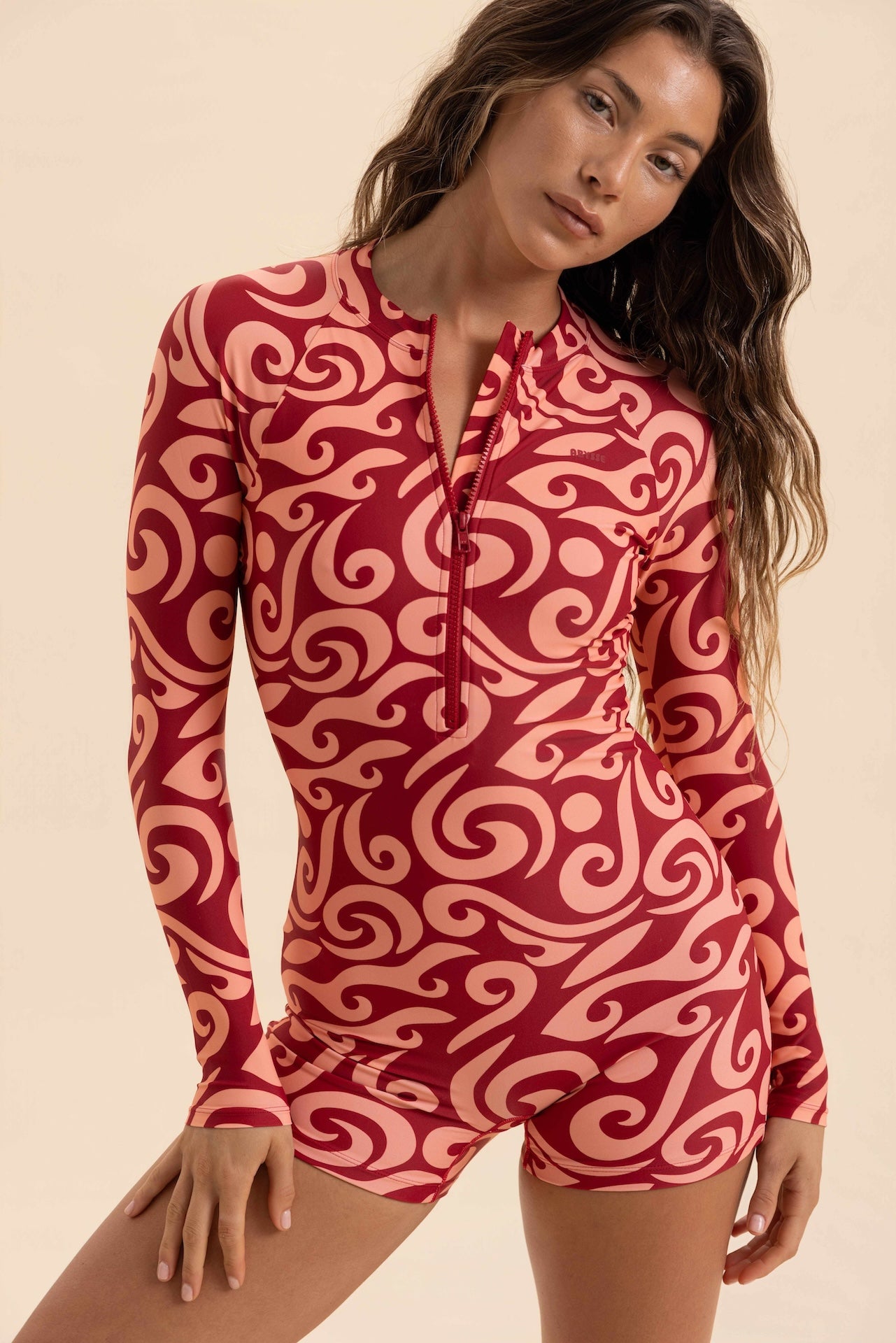 Dover Long Sleeve Swimsuit - Archipelago-Pink