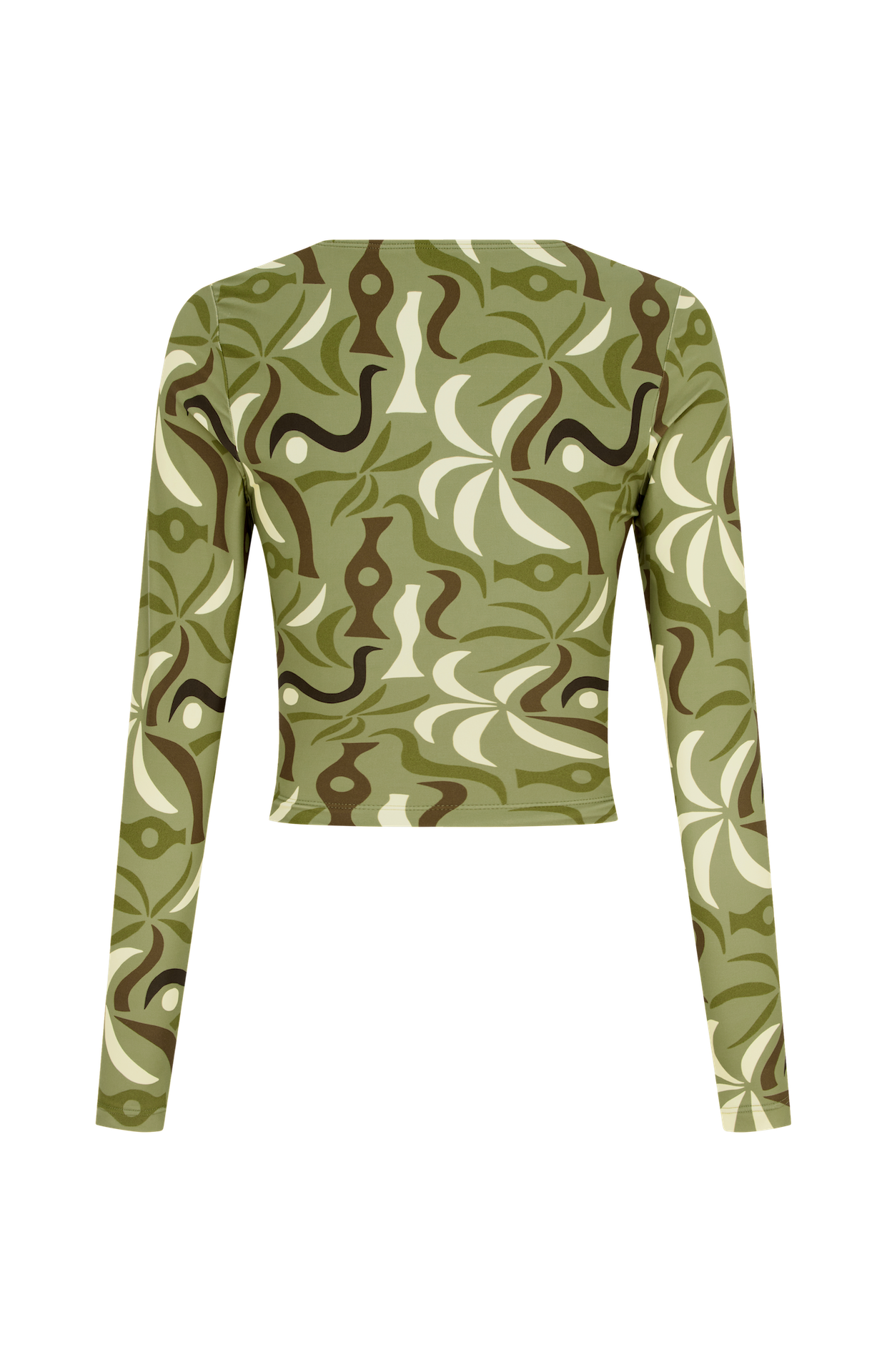 Poppler | Crop Rashguard - Canopy Print | Sustainable Swimwear