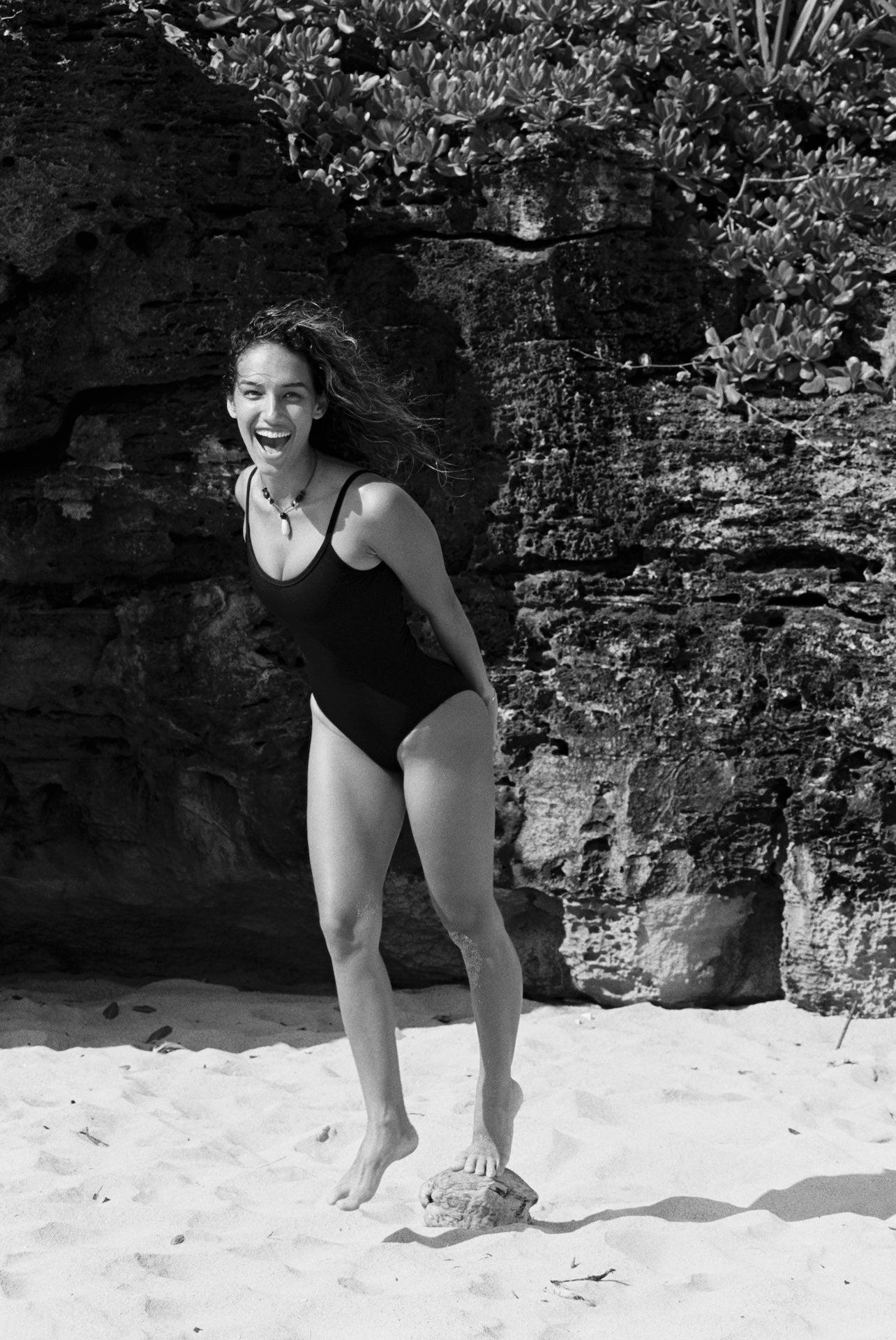 Taylor One piece - Jet black Rib| Sustainable swimwear