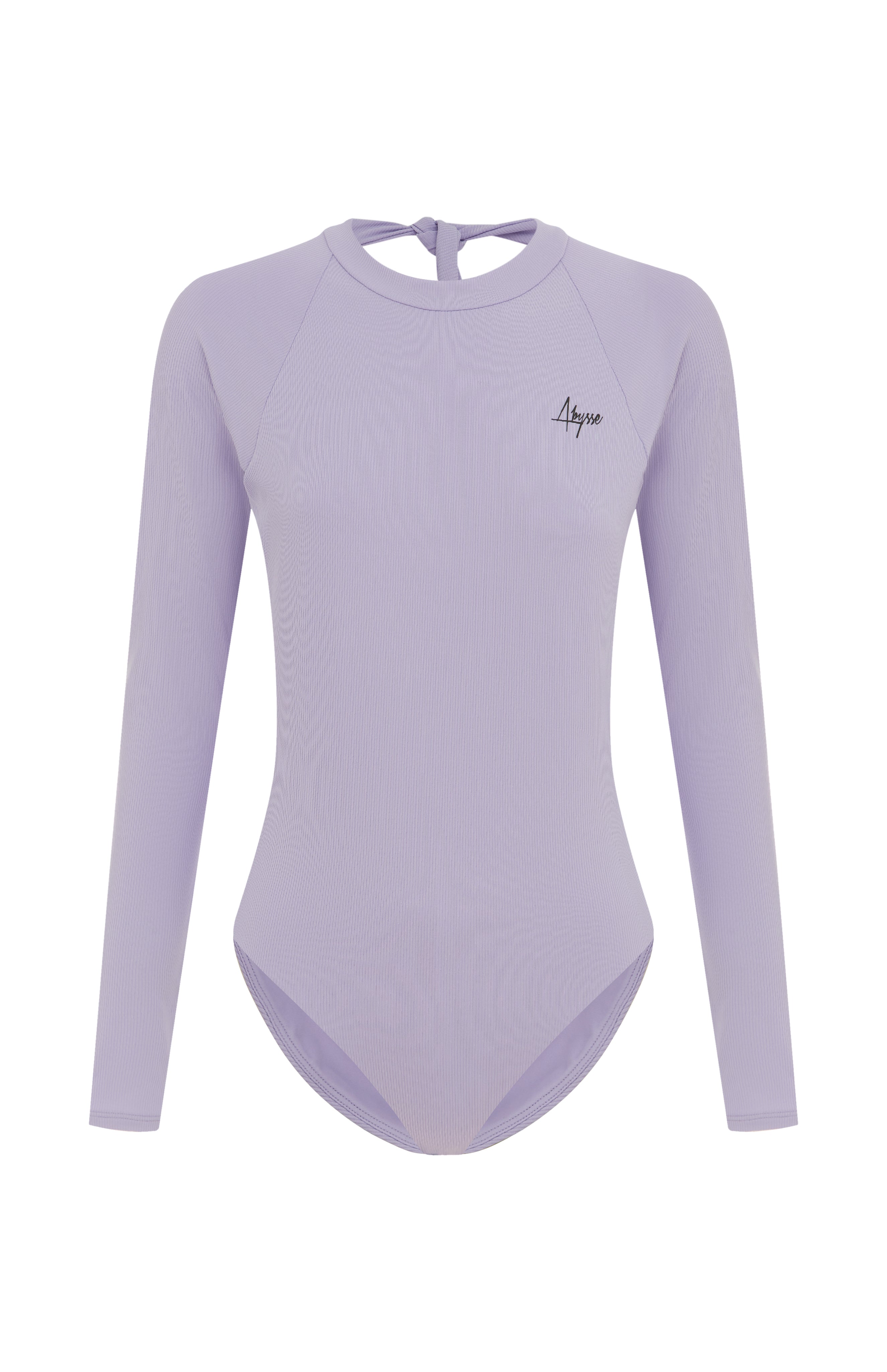 Billie Lilac Rib | Long Sleeve One-Piece Made From Recycled Material