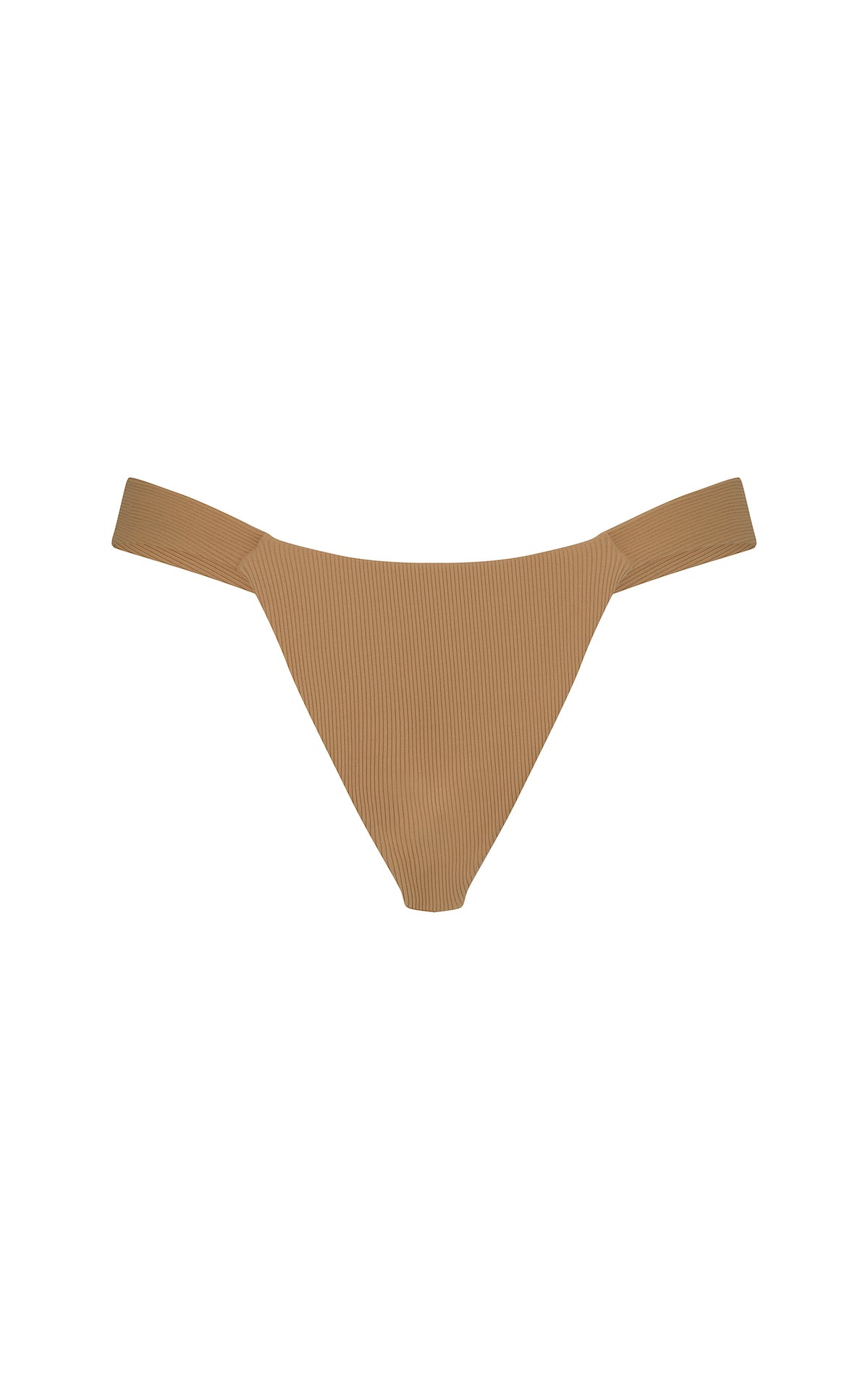 Mardy - High Waisted 90's Bikini Bottom -Clay rib- Made from Recycled Material