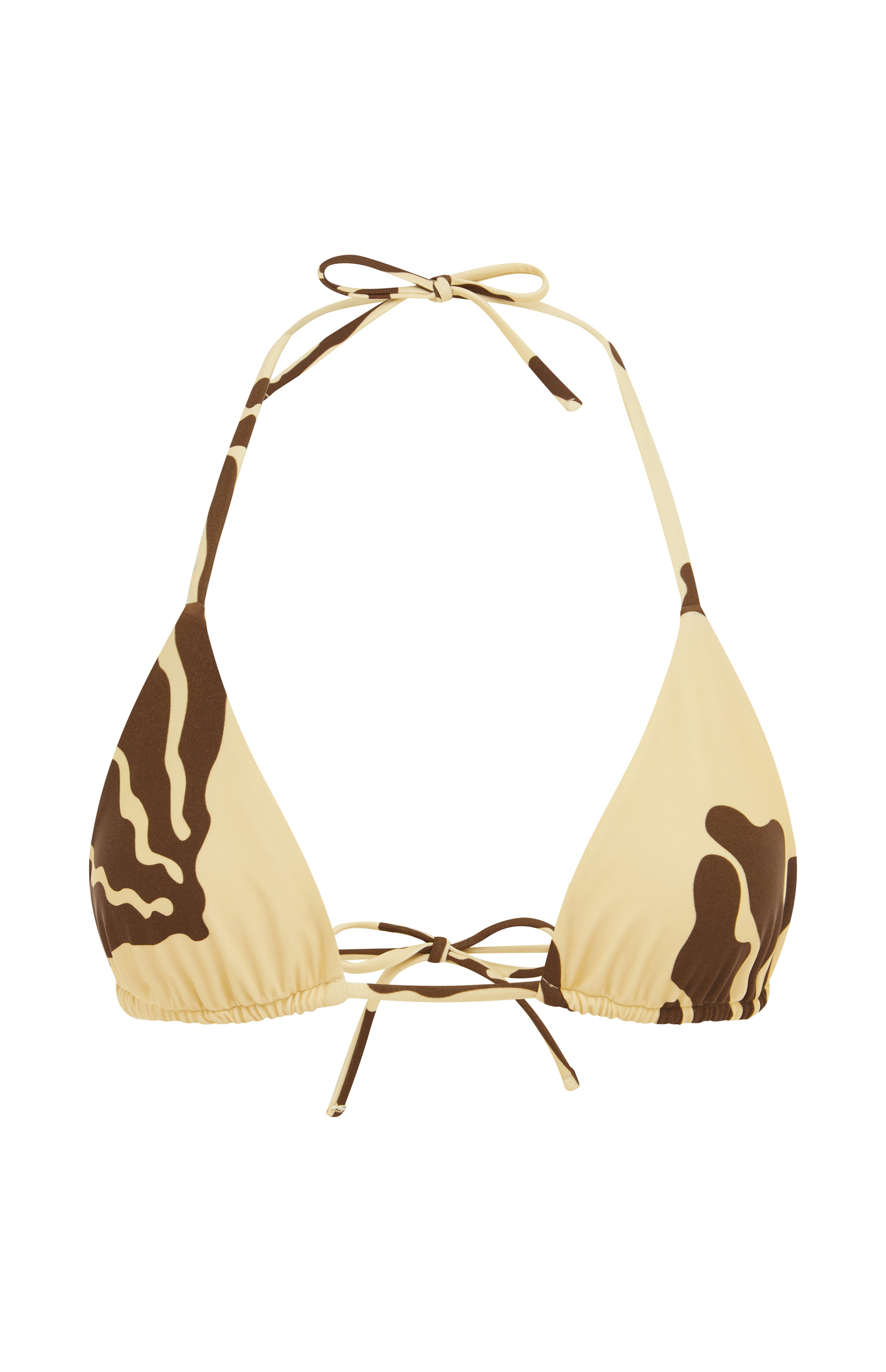 Maya Top - Coral print- bikini-Triangle