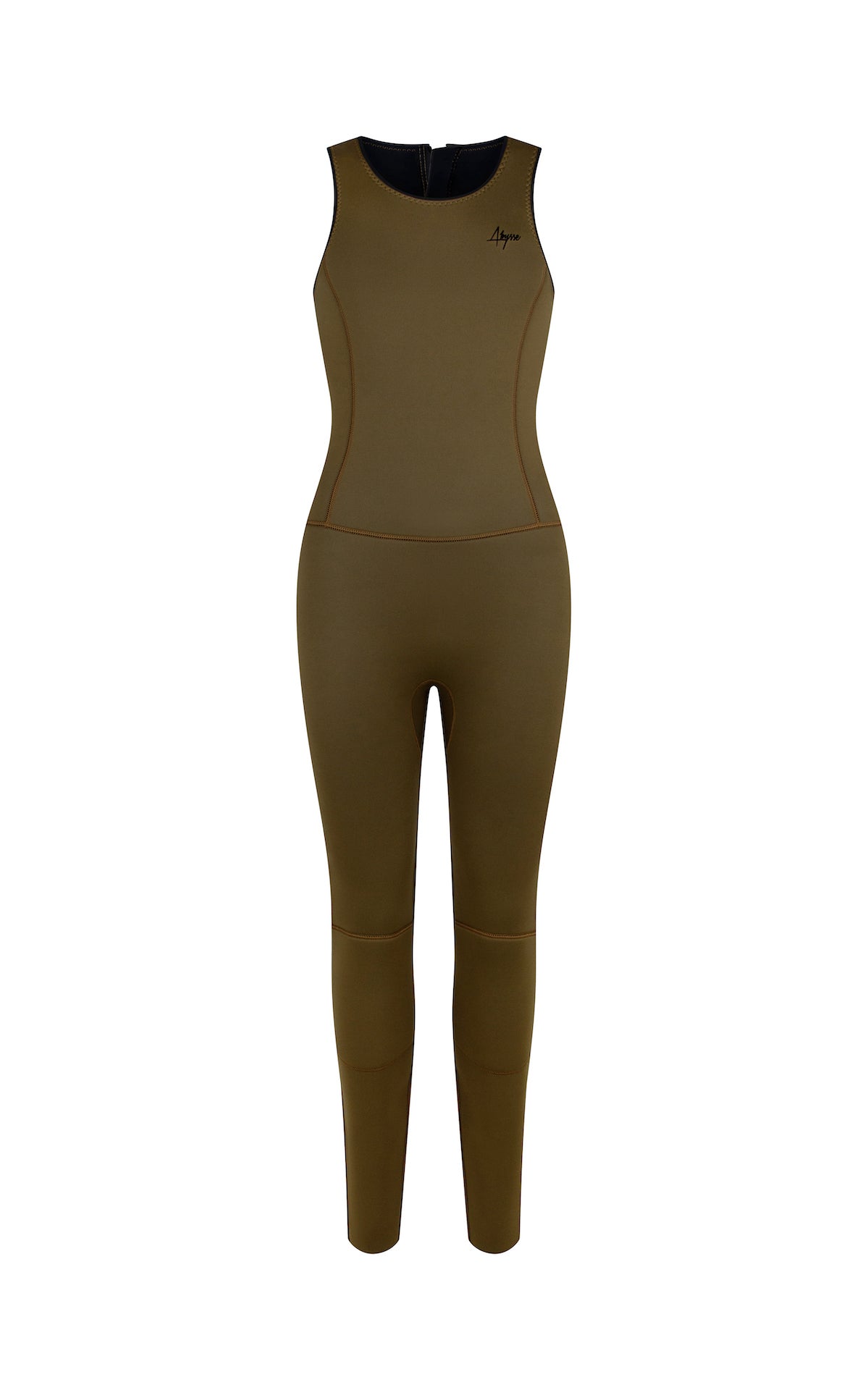 Linda | Long Jane Women Wetsuit Sleeveless - Mocha 2mm Eco Friendly Neoprene | Abysse