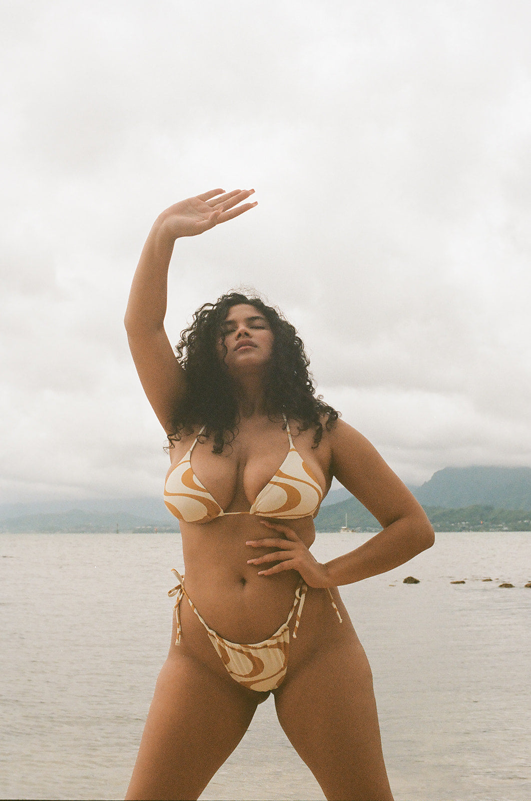 Misty Brazilian Bottom Bikini Ray Print Made from Recycled Material