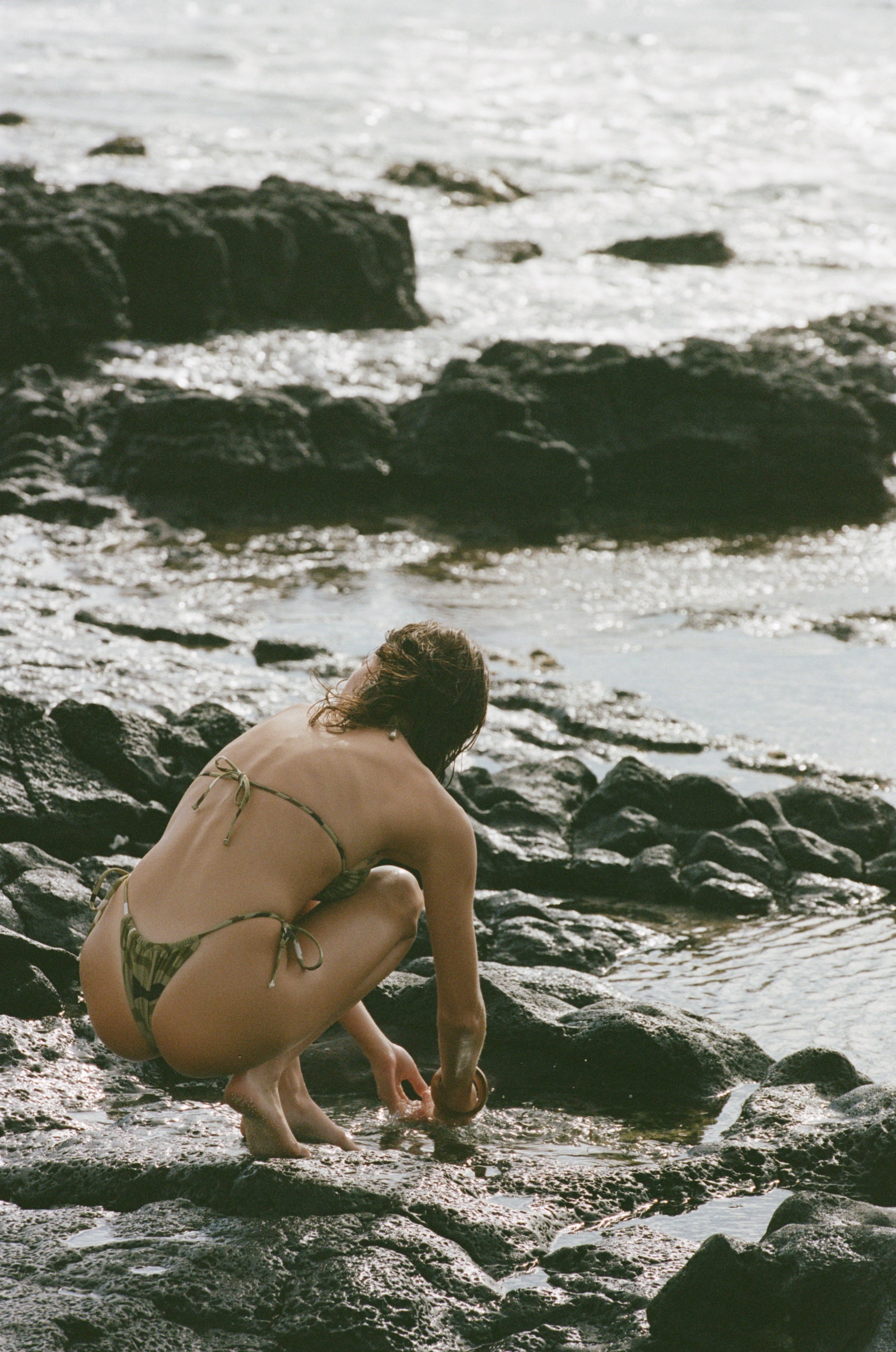 Featuring an inspired 80's Brazilian cut, this skimpy cheeky will flatter every curve. Constructed from recycled materials, Misty is eco-friendly and perfect for your next beach day