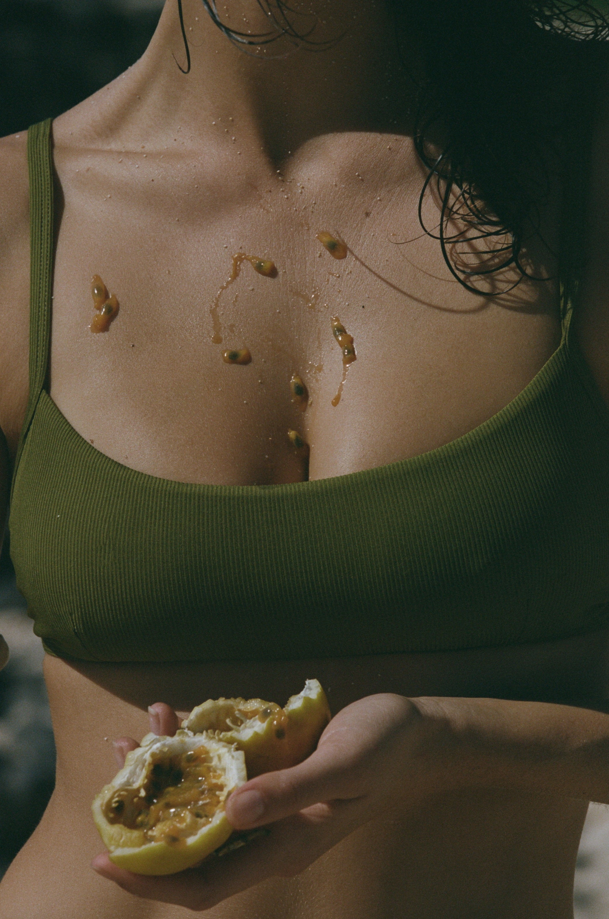 Zamba Top, our bikini bralette: a bandeau shaped with adjustable back straps and back tie for more support. 