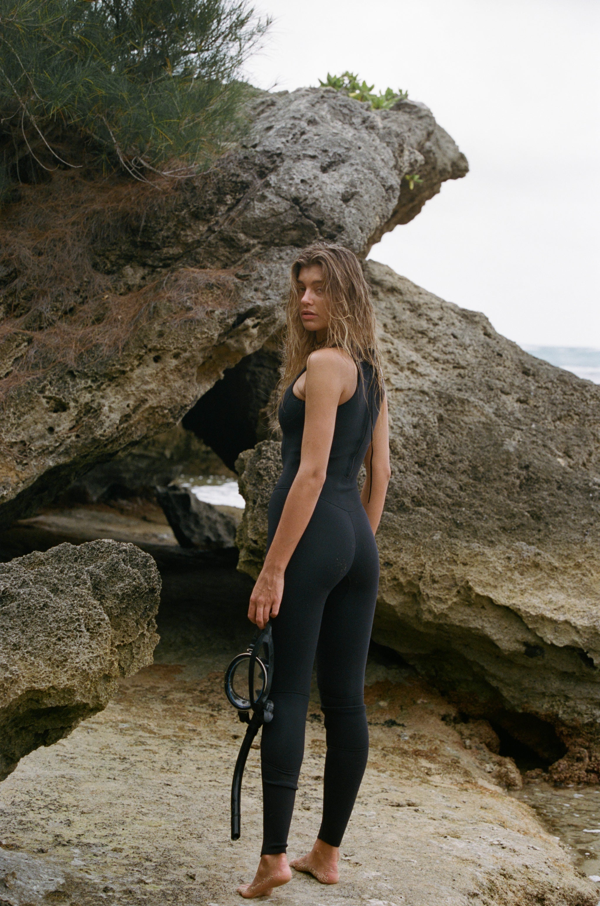 Linda | Long Jane Wetsuit Sleeveless - Black 2mm | Womens Wetsuit