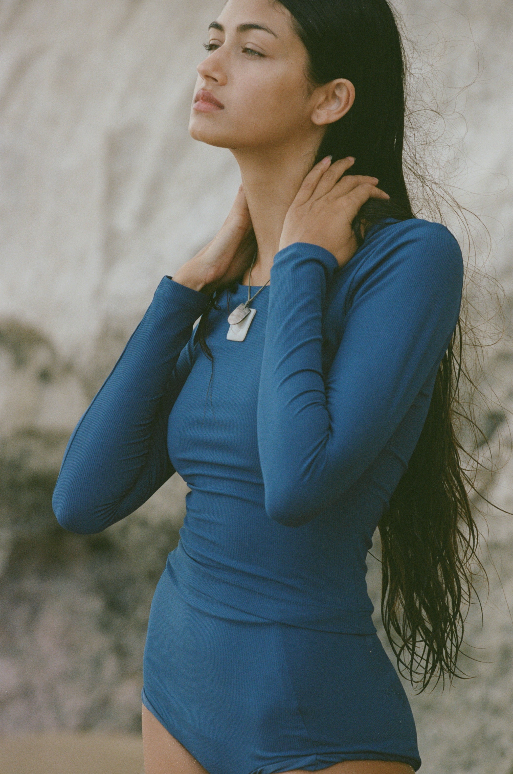 Poppler | Crop Rashguard - Ocean Rib | Sustainable Swimwear