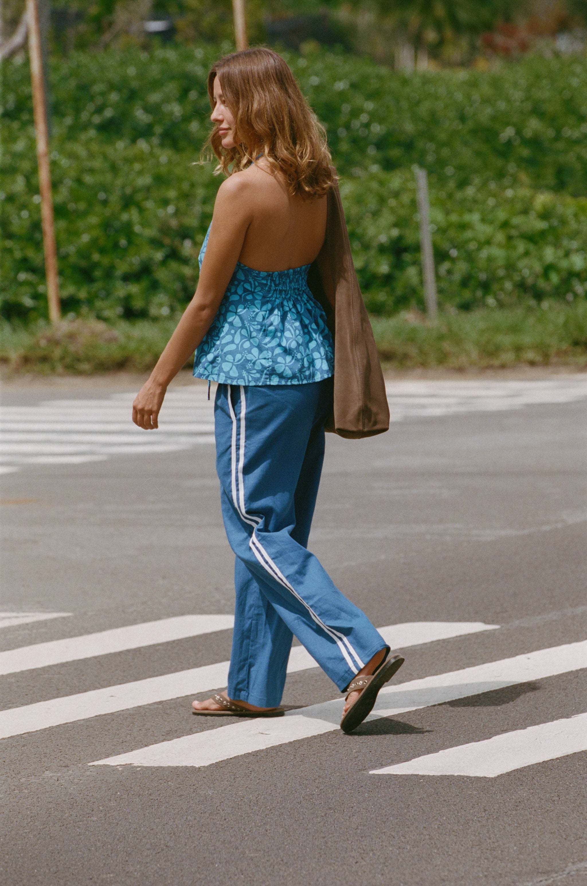 Puka Linen Pant - Ocean