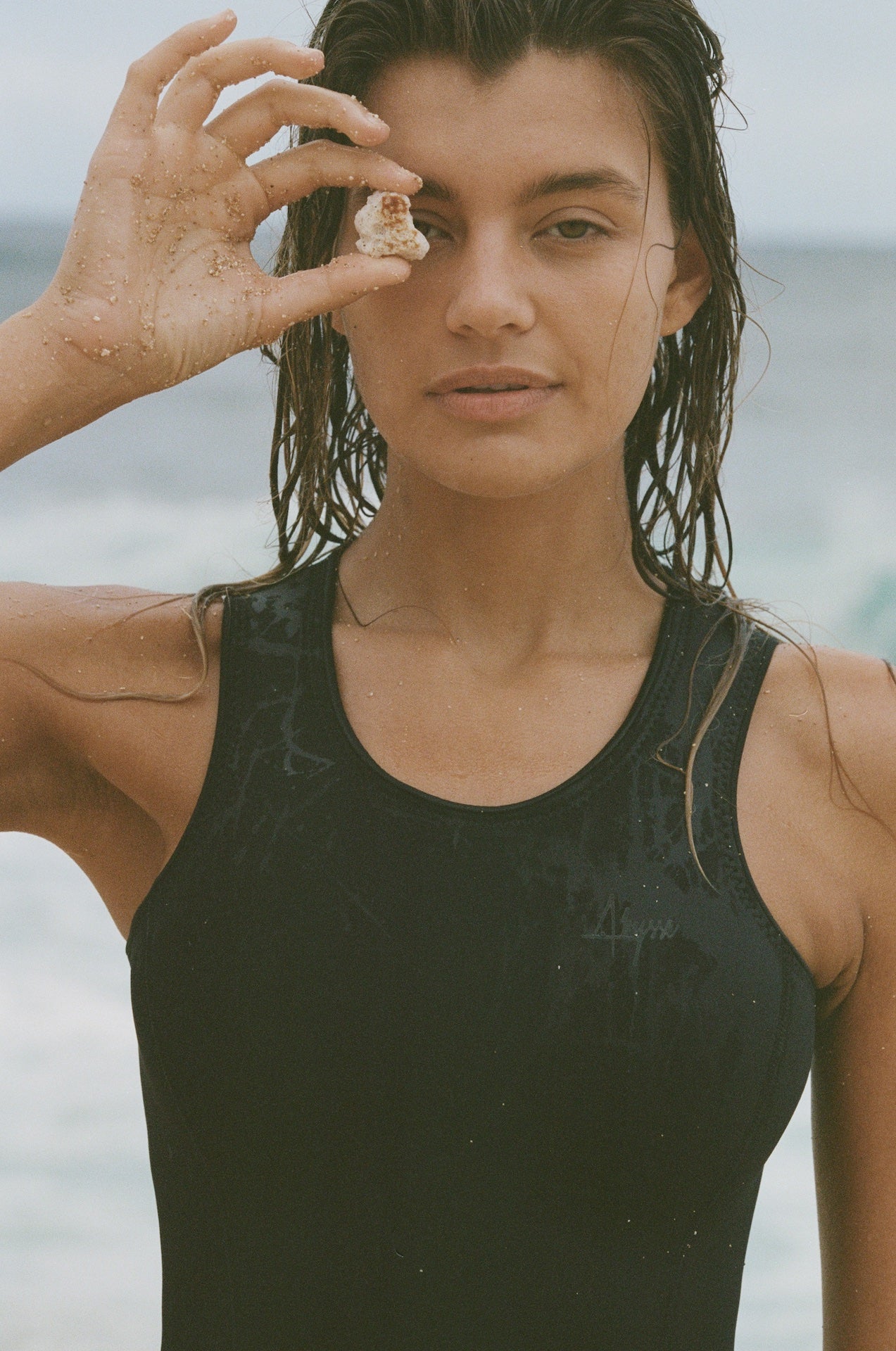 Fraser | Short Jane Shorty Eco Friendly Wetsuit - Black 2mm Eco Neoprene - Coral