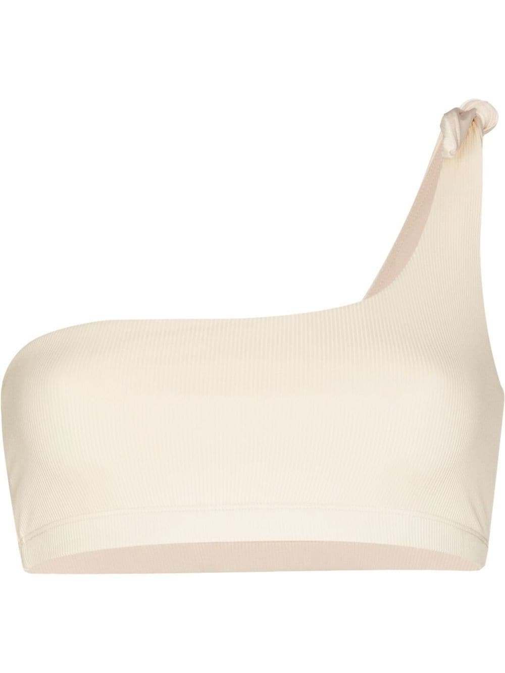 Jones | One Shoulder Bikini Top- Dune-rib | ABYSSE (Free Shipping USA)