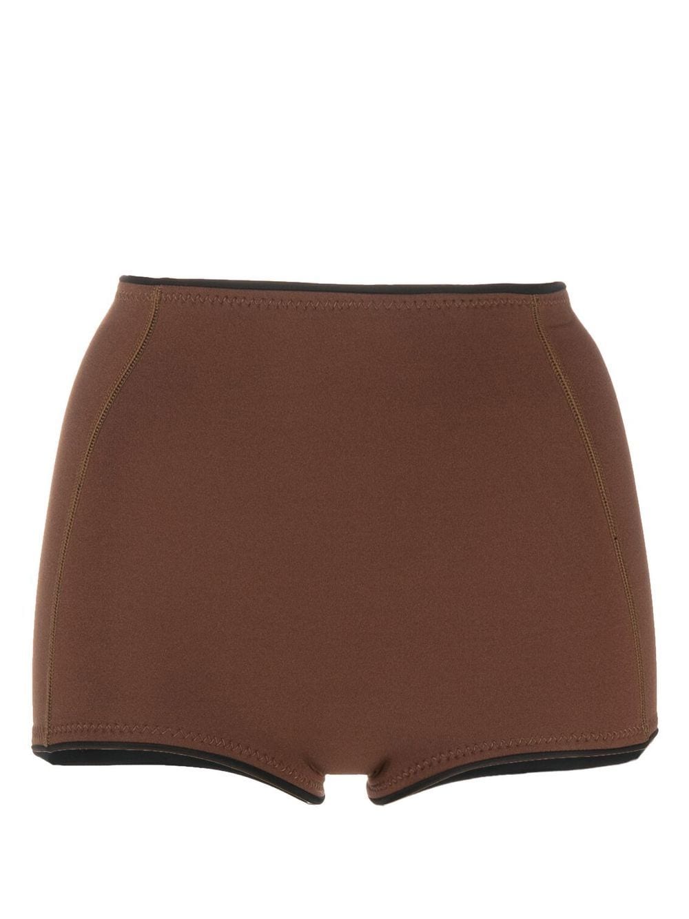 Parry | Short Bikini - Brown Reef 1.5mm Eco Friendly Neoprene flat lay | Abysse