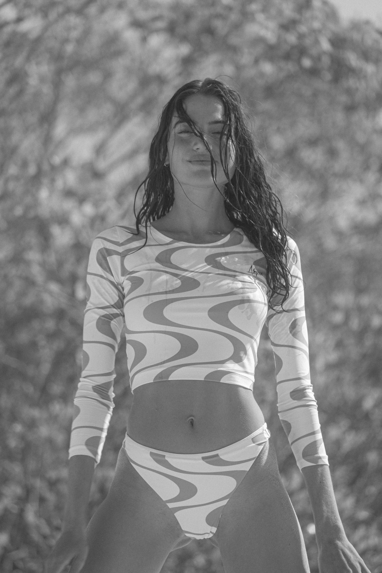 Faye High-Cut Bikini Ray Print Made from Recycled Material