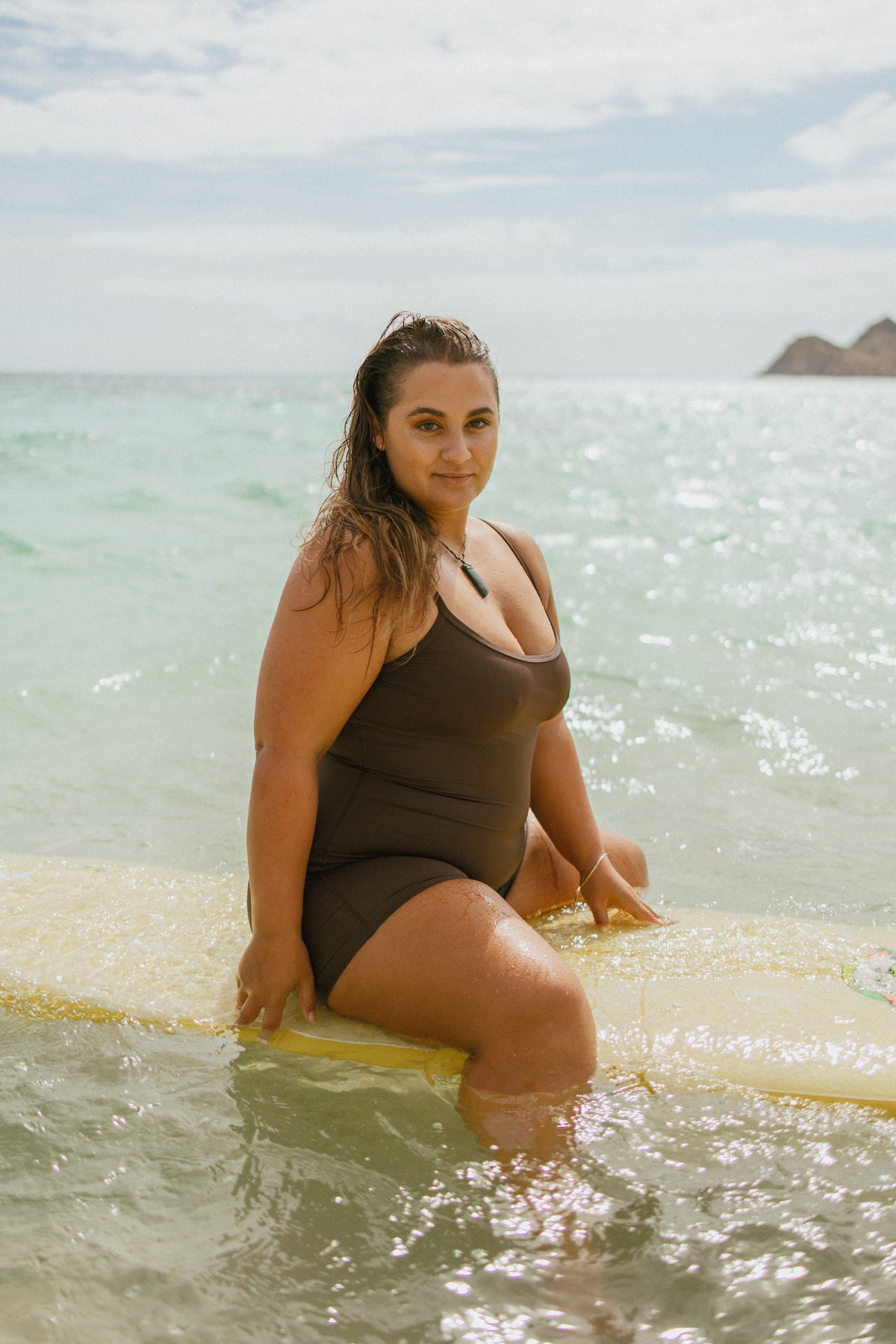 Hawkins Shorty Bodysuit Reef-Brown Made from Recycled Materials